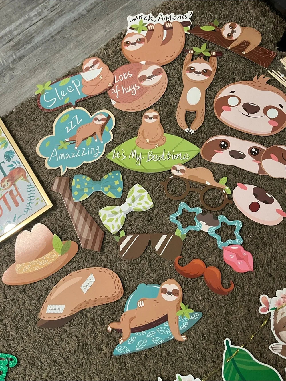 Happy Birthday Sloth decoration Lot